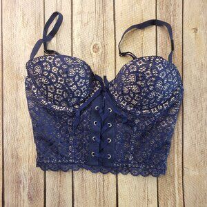 Victoria's Secret lace corset push-up lingerie size 32B